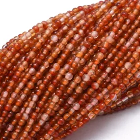 2mm natural carnelian beads, Red agate gemstone