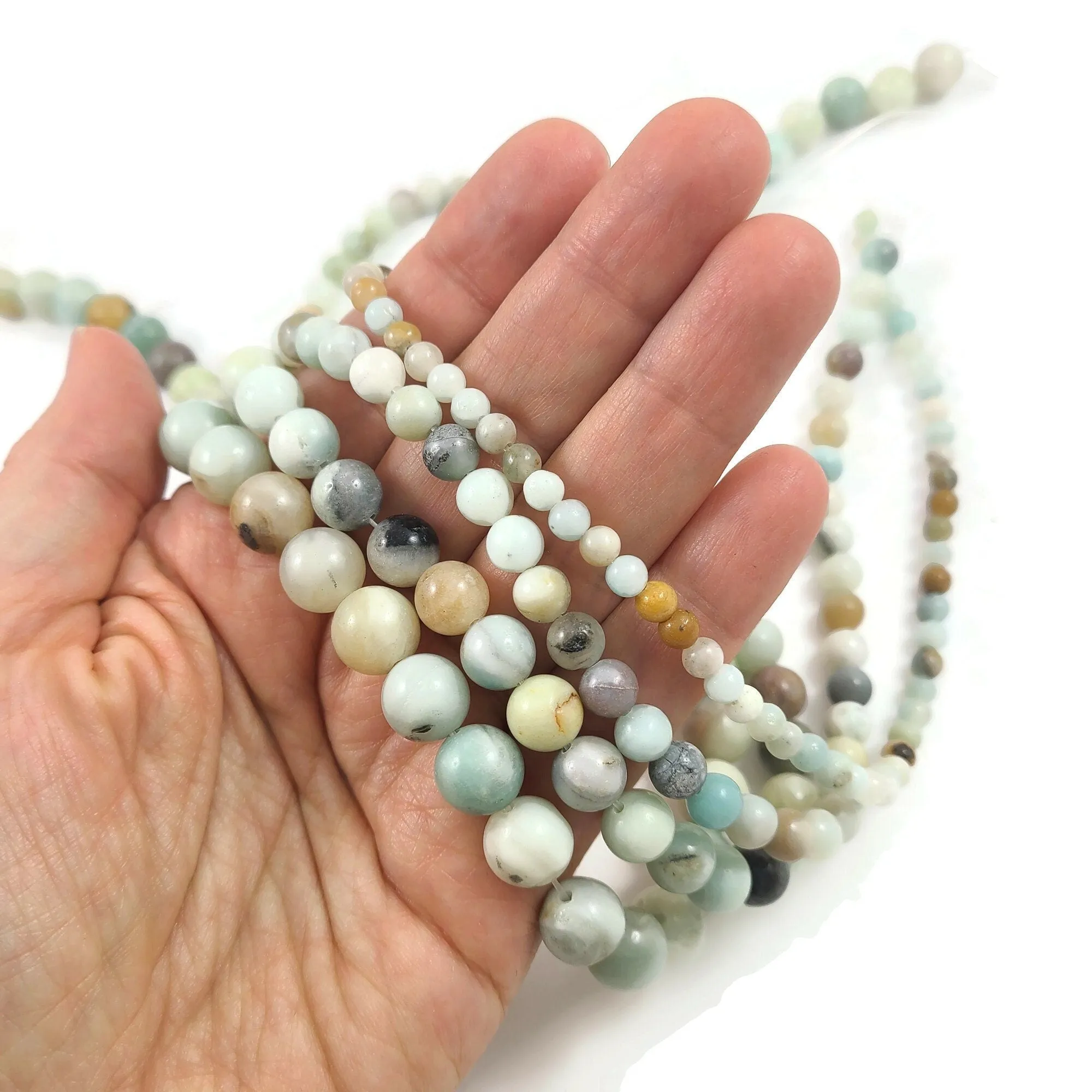 Amazonite round beads 4mm, 6mm, 8mm, 10mm, Polished gemstone beads