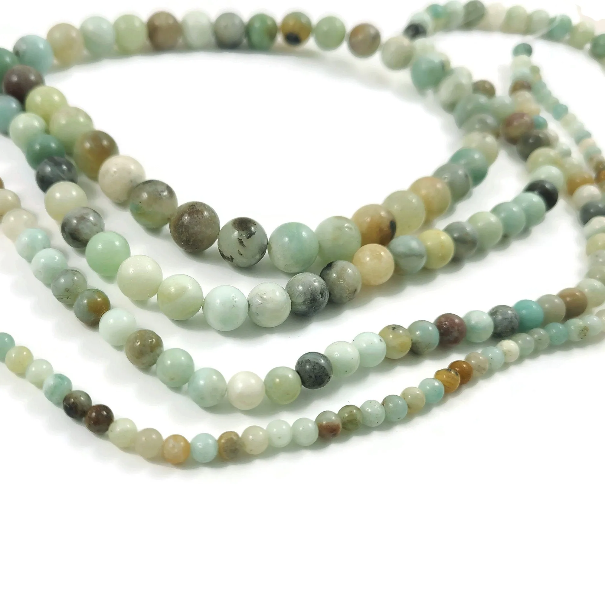 Amazonite round beads 4mm, 6mm, 8mm, 10mm, Polished gemstone beads