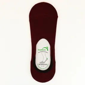Burgundy Bamboo No-Show Socks