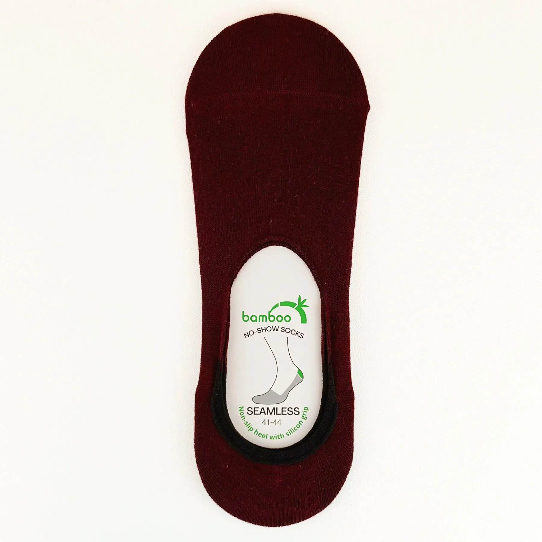 Burgundy Bamboo No-Show Socks