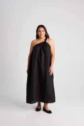 Cate - Dress - Long - Linen - Black