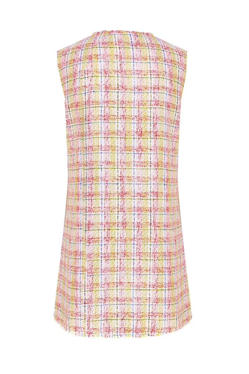 CHLOE COTTON TWEED MINI DRESS