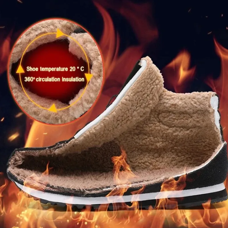 Cuzcare Orthopedic Ankle Boots for Men Comfortable Super Warm