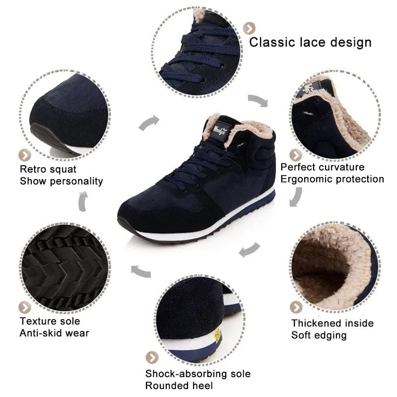 Cuzcare Orthopedic Ankle Boots for Men Comfortable Super Warm