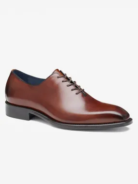 J & M Collection Larson Plain Toe in Mahogany Italian Calfskin