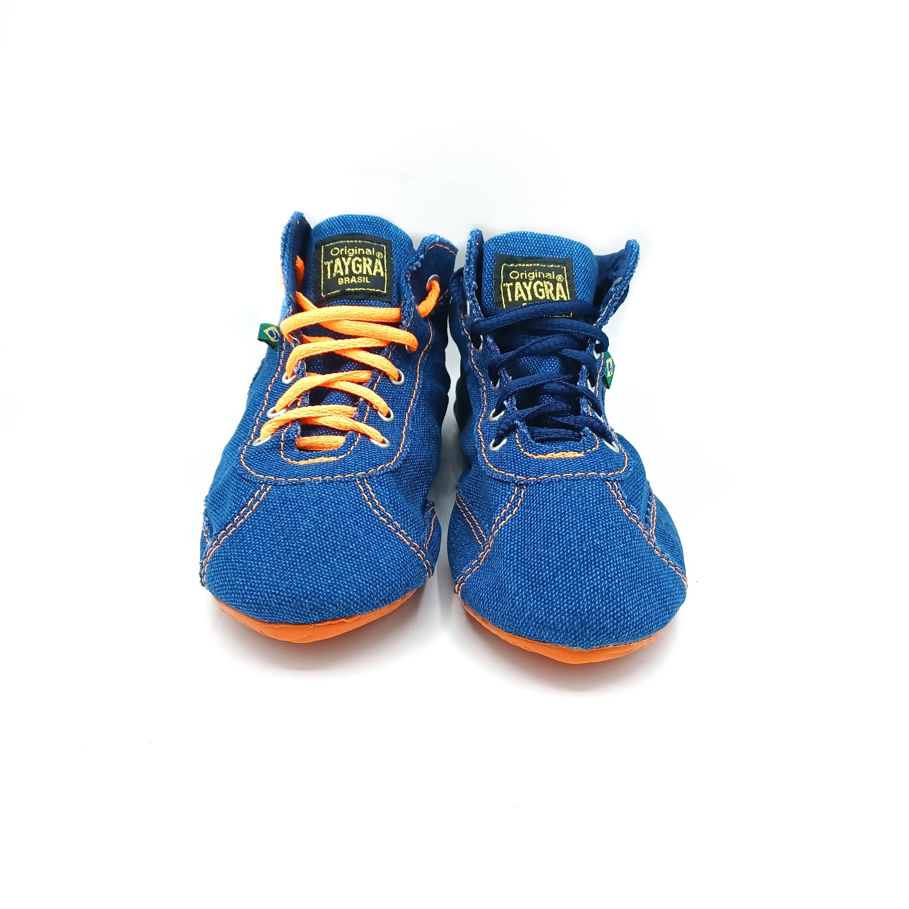 Jeans & Orange Mid-top TAYGRA