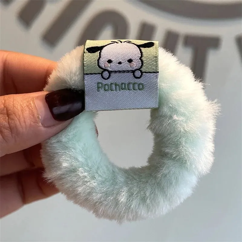 Kawaii Sanrio Furry Hair Rings