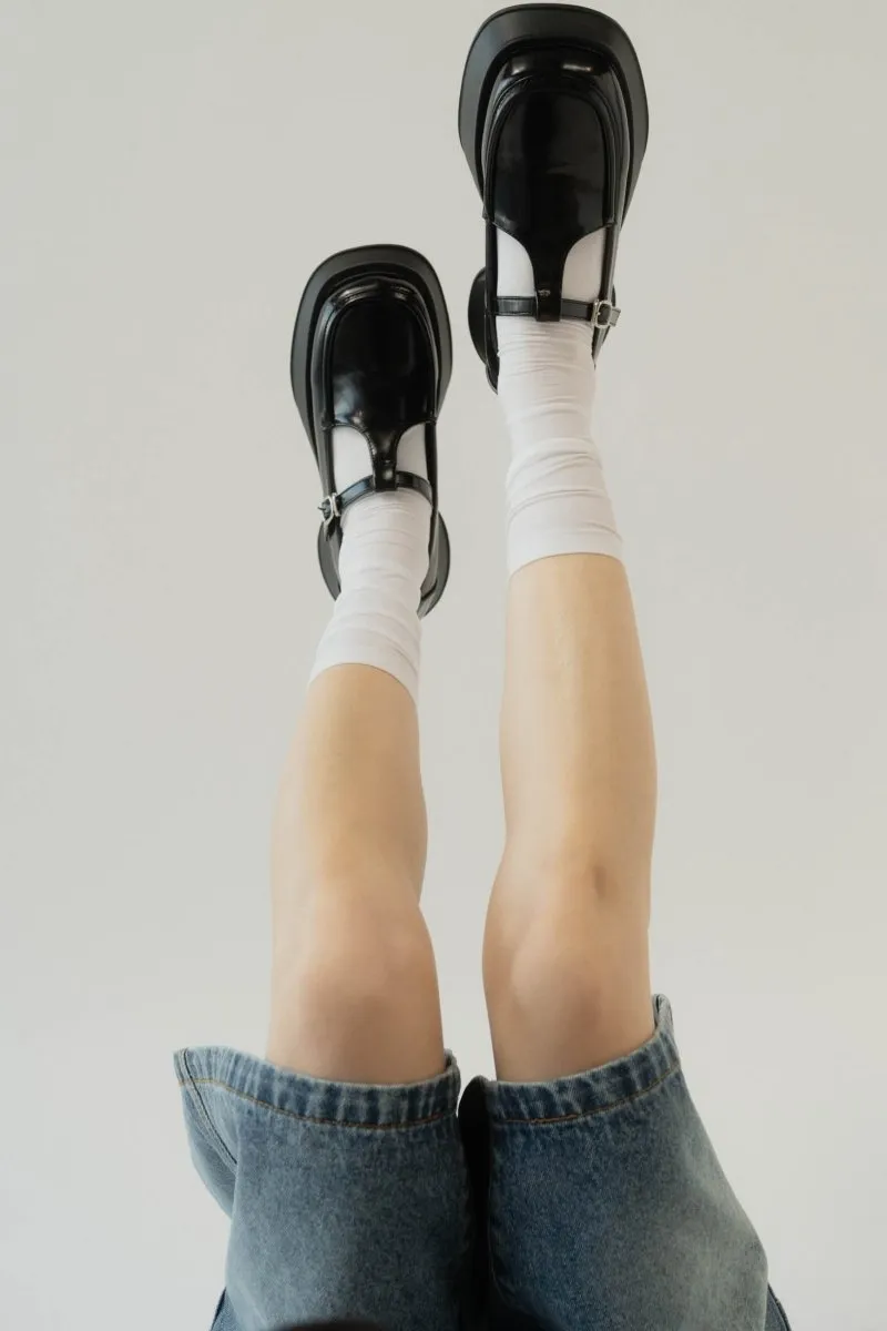 platform loafers/black