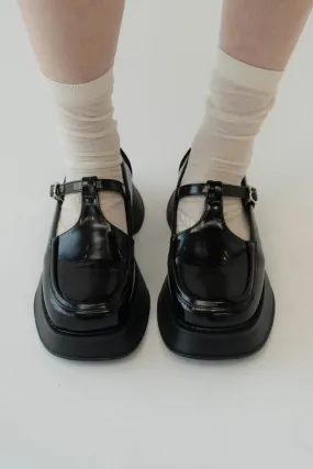 platform loafers/black