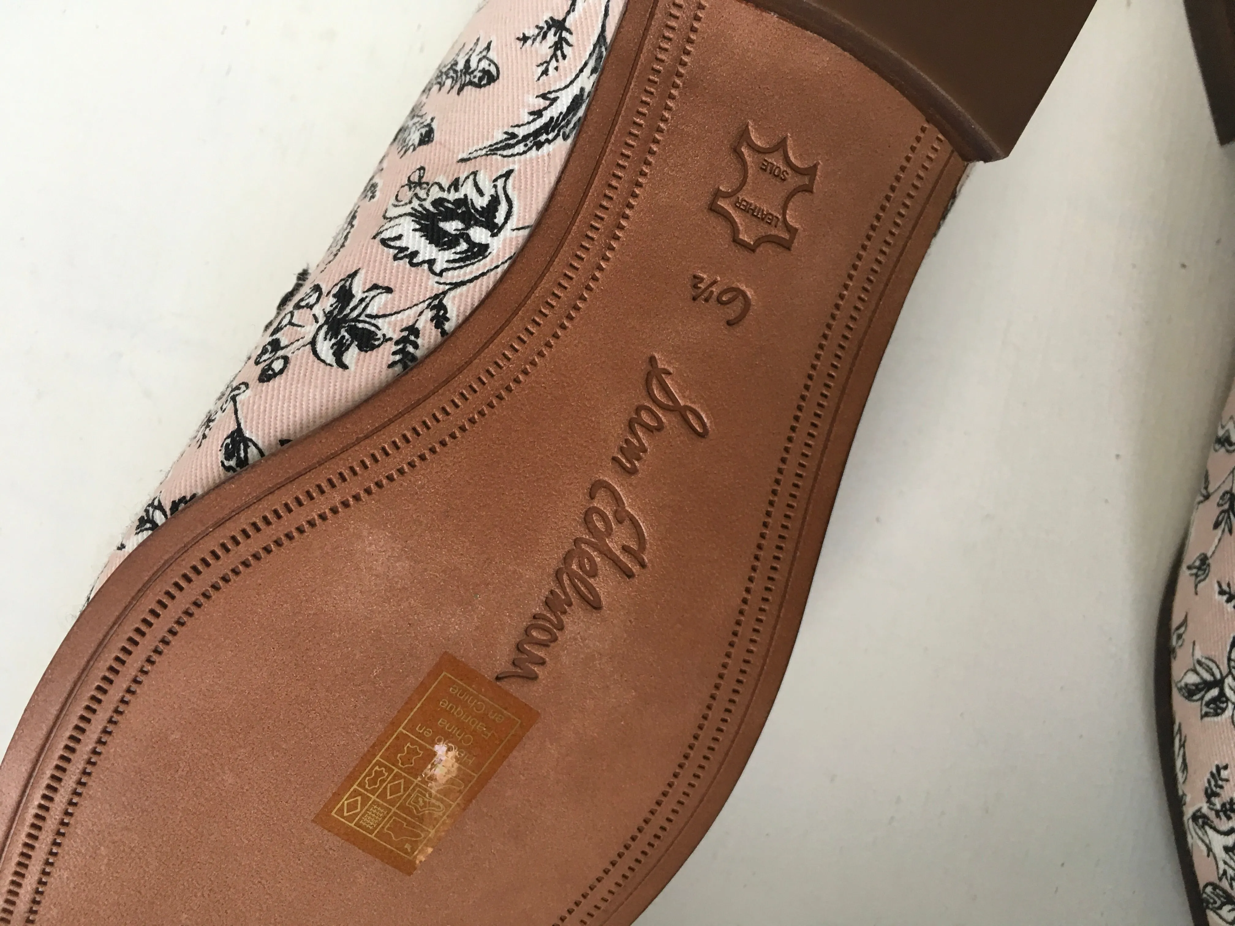Sam Edelman 'Loraine' leather-trimmed printed canvas loafers shoes  Ladies
