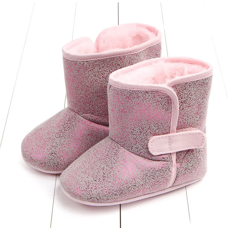 Shinning PU Upper Kids Warm Boots For 0-18 Months