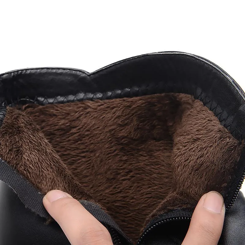 Women's Winter Warm Leather Ankle Boots